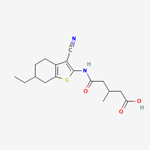 5-[(3-Cyano-6-ethyl-4,5,6,7-tetrahydro-1-benzothiophen-2-yl)amino]-3-methyl-5-oxopentanoic acid