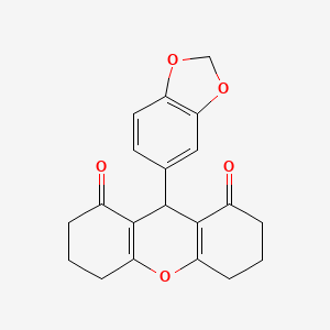 molecular formula C20H18O5 B10969874 9-(1,3-benzodioxol-5-yl)-3,4,5,6,7,9-hexahydro-1H-xanthene-1,8(2H)-dione 