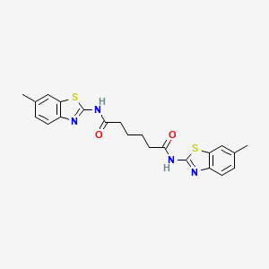 N,N'-bis(6-methyl-1,3-benzothiazol-2-yl)hexanediamide