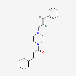 3-cyclohexyl-1-{4-[(2E)-3-phenylprop-2-en-1-yl]piperazin-1-yl}propan-1-one