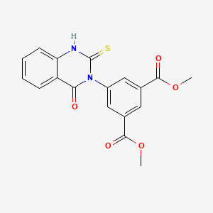 molecular formula C18H14N2O5S B10969935 dimethyl 5-(4-oxo-2-sulfanylquinazolin-3(4H)-yl)benzene-1,3-dicarboxylate 