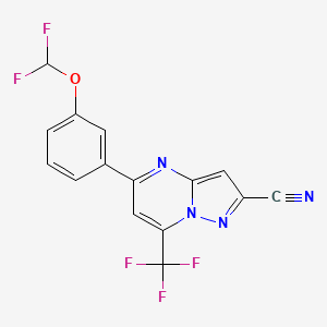 5-[3-(Difluoromethoxy)phenyl]-7-(trifluoromethyl)pyrazolo[1,5-a]pyrimidine-2-carbonitrile