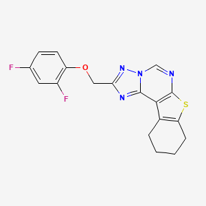 molecular formula C18H14F2N4OS B10969965 2,4-Difluorophenyl (8,9,10,11-tetrahydro[1]benzothieno[3,2-E][1,2,4]triazolo[1,5-C]pyrimidin-2-ylmethyl) ether 