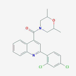 molecular formula C22H20Cl2N2O2 B10969966 [2-(2,4-Dichlorophenyl)quinolin-4-yl](2,6-dimethylmorpholin-4-yl)methanone 