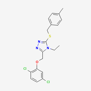 3-[(2,5-dichlorophenoxy)methyl]-4-ethyl-5-[(4-methylbenzyl)sulfanyl]-4H-1,2,4-triazole