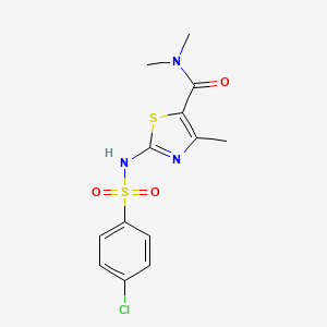 2-{[(4-chlorophenyl)sulfonyl]amino}-N,N,4-trimethyl-1,3-thiazole-5-carboxamide