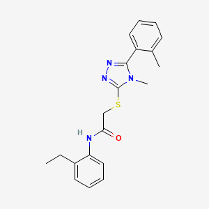 N-(2-ethylphenyl)-2-{[4-methyl-5-(2-methylphenyl)-4H-1,2,4-triazol-3-yl]sulfanyl}acetamide