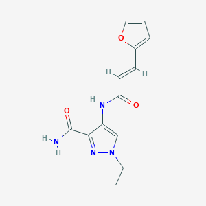 1-ethyl-4-{[(2E)-3-(furan-2-yl)prop-2-enoyl]amino}-1H-pyrazole-3-carboxamide