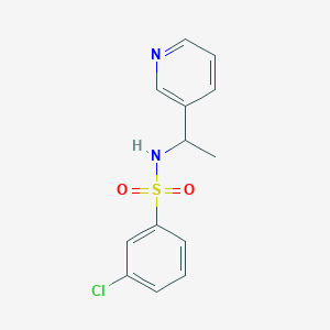 3-chloro-N-[1-(pyridin-3-yl)ethyl]benzenesulfonamide