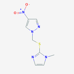 1-{[(1-methyl-1H-imidazol-2-yl)sulfanyl]methyl}-4-nitro-1H-pyrazole