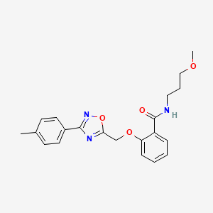 N-(3-methoxypropyl)-2-{[3-(4-methylphenyl)-1,2,4-oxadiazol-5-yl]methoxy}benzamide