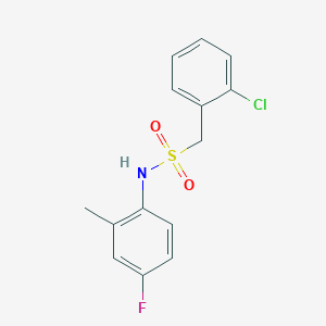 molecular formula C14H13ClFNO2S B10970044 1-(2-chlorophenyl)-N-(4-fluoro-2-methylphenyl)methanesulfonamide 