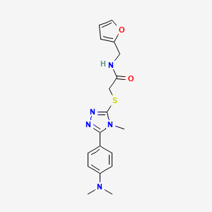 2-({5-[4-(dimethylamino)phenyl]-4-methyl-4H-1,2,4-triazol-3-yl}sulfanyl)-N-(furan-2-ylmethyl)acetamide