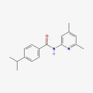 molecular formula C17H20N2O B10970056 N-(4,6-dimethylpyridin-2-yl)-4-(propan-2-yl)benzamide 