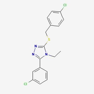 3-[(4-chlorobenzyl)sulfanyl]-5-(3-chlorophenyl)-4-ethyl-4H-1,2,4-triazole