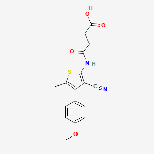 4-{[3-Cyano-4-(4-methoxyphenyl)-5-methylthiophen-2-yl]amino}-4-oxobutanoic acid