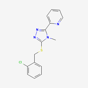 3-[(2-Chlorophenyl)methylthio]-4-methyl-5-(2-pyridyl)-1,2,4-triazole