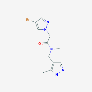 2-(4-bromo-3-methyl-1H-pyrazol-1-yl)-N-[(1,5-dimethyl-1H-pyrazol-4-yl)methyl]-N-methylacetamide