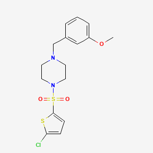 molecular formula C16H19ClN2O3S2 B10970152 1-[(5-Chlorothiophen-2-yl)sulfonyl]-4-(3-methoxybenzyl)piperazine 