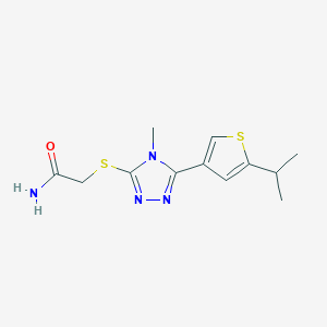 2-({4-methyl-5-[5-(propan-2-yl)thiophen-3-yl]-4H-1,2,4-triazol-3-yl}sulfanyl)acetamide