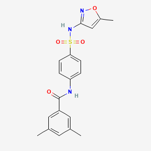 molecular formula C19H19N3O4S B10970168 3,5-dimethyl-N-{4-[(5-methyl-1,2-oxazol-3-yl)sulfamoyl]phenyl}benzamide 