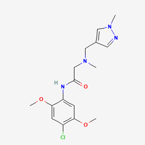 N-(4-Chloro-2,5-dimethoxyphenyl)-2-{methyl[(1-methyl-1H-pyrazol-4-YL)methyl]amino}acetamide