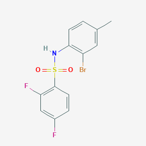 molecular formula C13H10BrF2NO2S B10970195 N-(2-bromo-4-methylphenyl)-2,4-difluorobenzenesulfonamide 