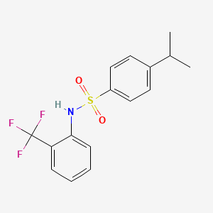 4-(propan-2-yl)-N-[2-(trifluoromethyl)phenyl]benzenesulfonamide