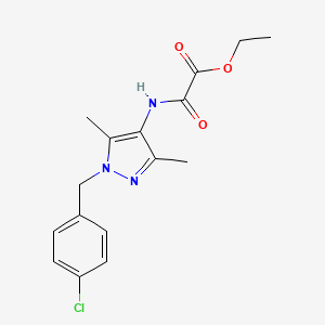 ethyl {[1-(4-chlorobenzyl)-3,5-dimethyl-1H-pyrazol-4-yl]amino}(oxo)acetate