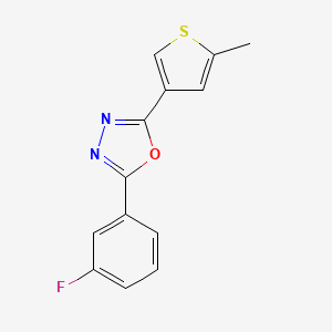 2-(3-Fluorophenyl)-5-(5-methylthiophen-3-yl)-1,3,4-oxadiazole