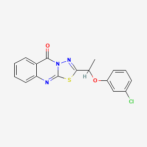 2-[1-(3-chlorophenoxy)ethyl]-5H-[1,3,4]thiadiazolo[2,3-b]quinazolin-5-one