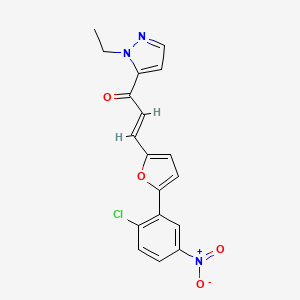 (2E)-3-[5-(2-chloro-5-nitrophenyl)furan-2-yl]-1-(1-ethyl-1H-pyrazol-5-yl)prop-2-en-1-one