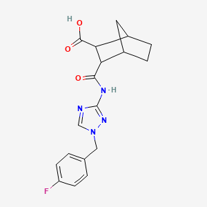 3-{[1-(4-fluorobenzyl)-1H-1,2,4-triazol-3-yl]carbamoyl}bicyclo[2.2.1]heptane-2-carboxylic acid