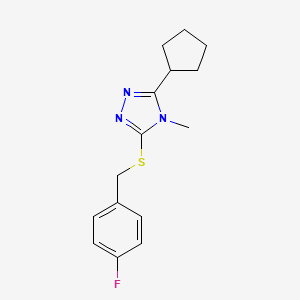 3-cyclopentyl-5-[(4-fluorobenzyl)sulfanyl]-4-methyl-4H-1,2,4-triazole