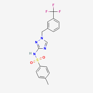 4-methyl-N-{1-[3-(trifluoromethyl)benzyl]-1H-1,2,4-triazol-3-yl}benzenesulfonamide