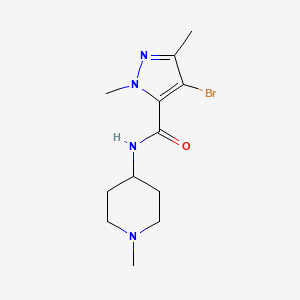 4-bromo-1,3-dimethyl-N-(1-methylpiperidin-4-yl)-1H-pyrazole-5-carboxamide