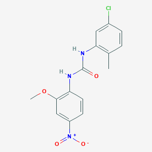 molecular formula C15H14ClN3O4 B10970339 1-(5-Chloro-2-methylphenyl)-3-(2-methoxy-4-nitrophenyl)urea 