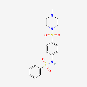 molecular formula C17H21N3O4S2 B10970350 N-{4-[(4-methylpiperazin-1-yl)sulfonyl]phenyl}benzenesulfonamide 