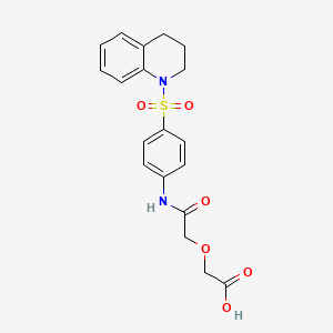 (2-{[4-(3,4-dihydroquinolin-1(2H)-ylsulfonyl)phenyl]amino}-2-oxoethoxy)acetic acid