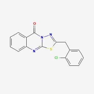 molecular formula C16H10ClN3OS B10970382 2-(2-chlorobenzyl)-5H-[1,3,4]thiadiazolo[2,3-b]quinazolin-5-one CAS No. 895965-45-4