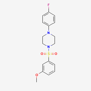 molecular formula C17H19FN2O3S B10970390 1-(4-Fluorophenyl)-4-[(3-methoxyphenyl)sulfonyl]piperazine 