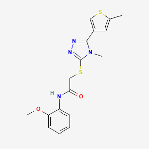 N-(2-methoxyphenyl)-2-{[4-methyl-5-(5-methylthiophen-3-yl)-4H-1,2,4-triazol-3-yl]sulfanyl}acetamide