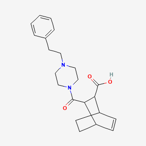 3-{[4-(2-Phenylethyl)piperazin-1-yl]carbonyl}bicyclo[2.2.2]oct-5-ene-2-carboxylic acid