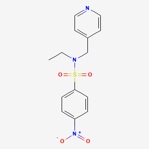 N-ethyl-4-nitro-N-(pyridin-4-ylmethyl)benzenesulfonamide