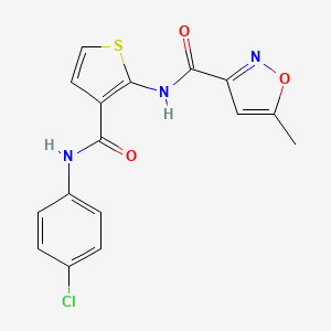 N-{3-[(4-chlorophenyl)carbamoyl]thiophen-2-yl}-5-methyl-1,2-oxazole-3-carboxamide