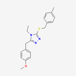 4-ethyl-3-(4-methoxybenzyl)-5-[(4-methylbenzyl)sulfanyl]-4H-1,2,4-triazole