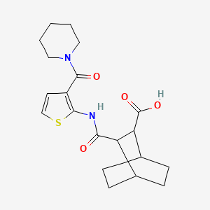 3-{[3-(Piperidin-1-ylcarbonyl)thiophen-2-yl]carbamoyl}bicyclo[2.2.2]octane-2-carboxylic acid