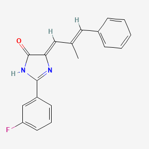 (5Z)-2-(3-fluorophenyl)-5-[(2E)-2-methyl-3-phenylprop-2-en-1-ylidene]-3,5-dihydro-4H-imidazol-4-one