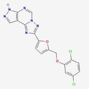 2-{5-[(2,5-dichlorophenoxy)methyl]furan-2-yl}-7H-pyrazolo[4,3-e][1,2,4]triazolo[1,5-c]pyrimidine