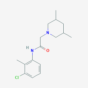 N-(3-chloro-2-methylphenyl)-2-(3,5-dimethylpiperidin-1-yl)acetamide